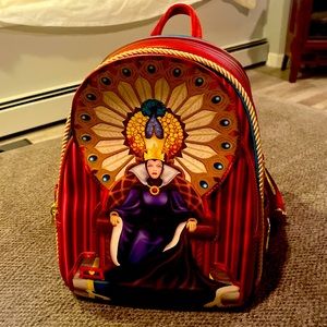 NEW LOUNGEFLY DISNEY SNOW WHITE EVIL QUEEN THRONE MINI BACKPACK